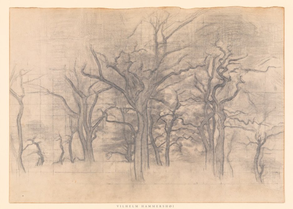Vilhelm Hammershøi Oak Trees No6 - Juliste