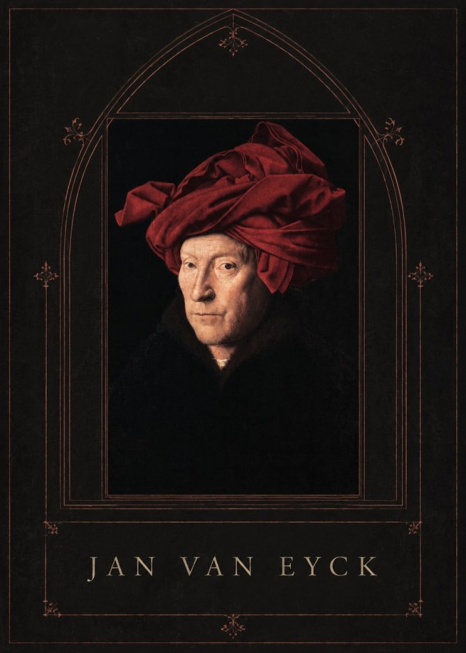 Jan van Eyck Portrait of a Man in a Turban No3 - Juliste