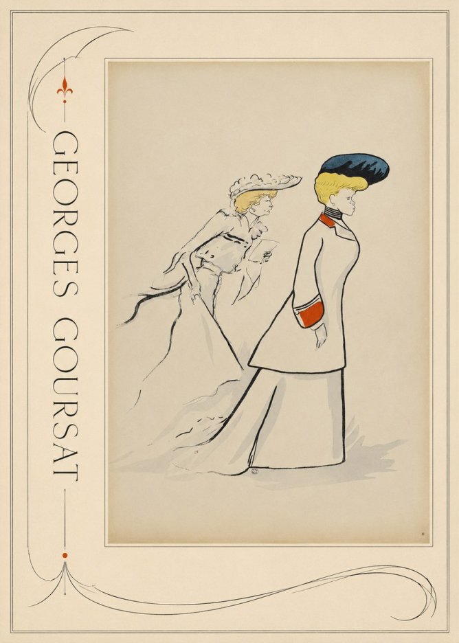 Georges Goursat Elegant Promenade No2 - Juliste