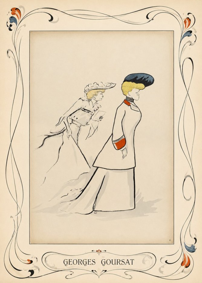 Georges Goursat Elegant Promenade No4 - Juliste