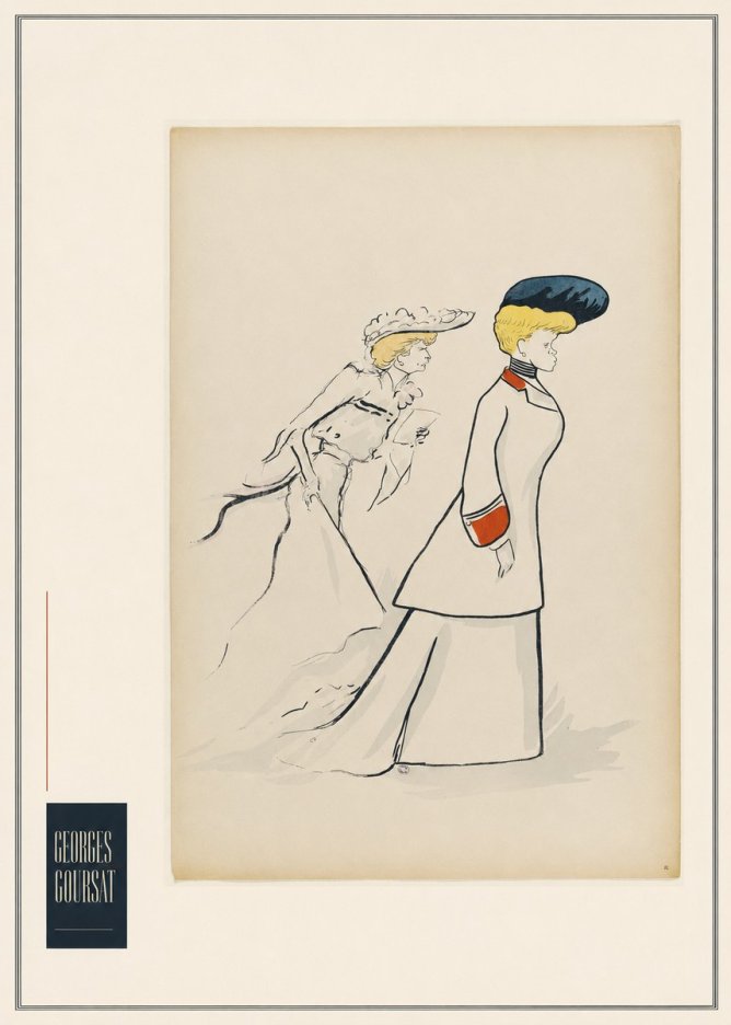 Georges Goursat Elegant Promenade No5 - Juliste
