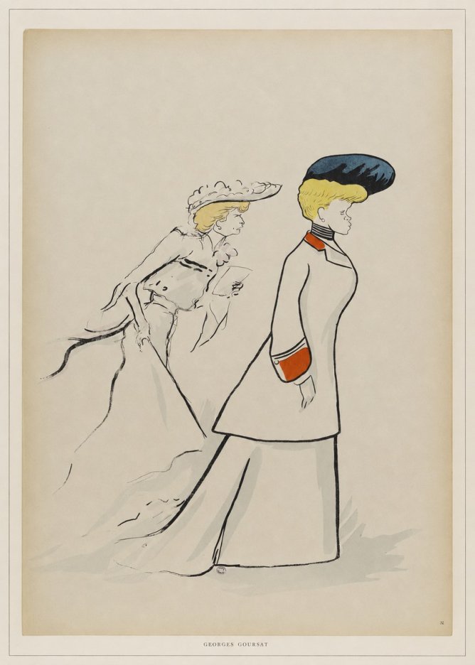 Georges Goursat Elegant Promenade No6 - Juliste