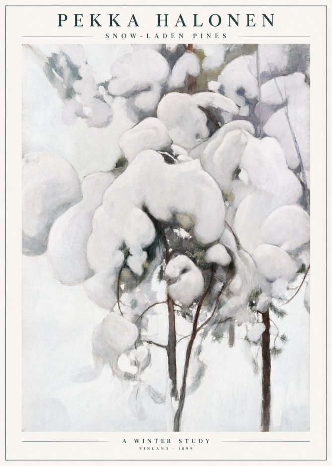 Pekka Halonen Snow-laden Pines No1 - Juliste