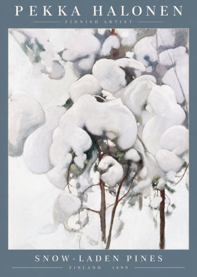 Pekka Halonen Snow-laden Pines No3 - Juliste