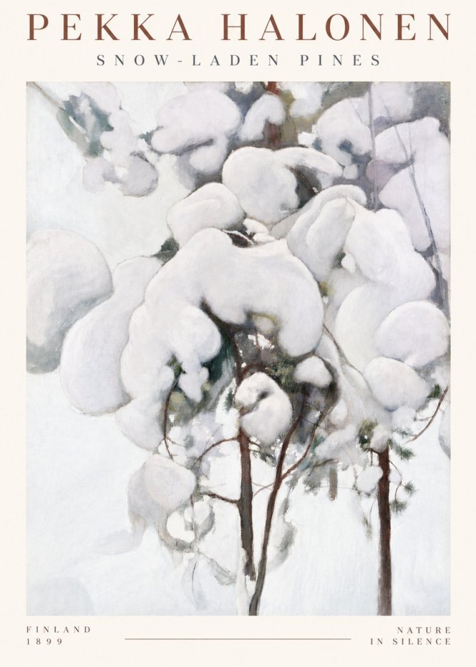 Pekka Halonen Snow-laden Pines No5 - Juliste