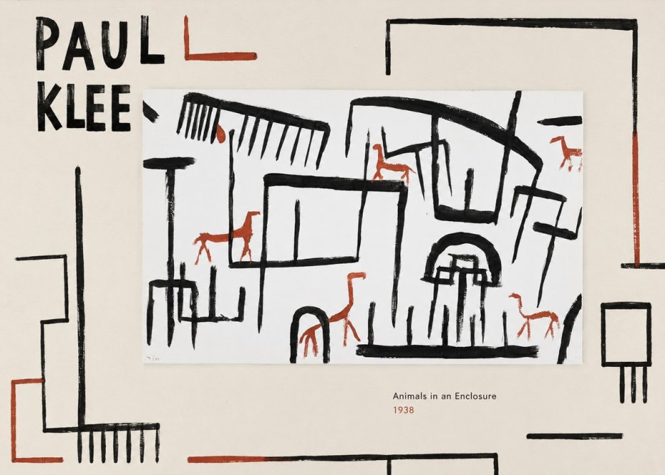 Paul Klee Animals in an Enclosure No2 - Juliste