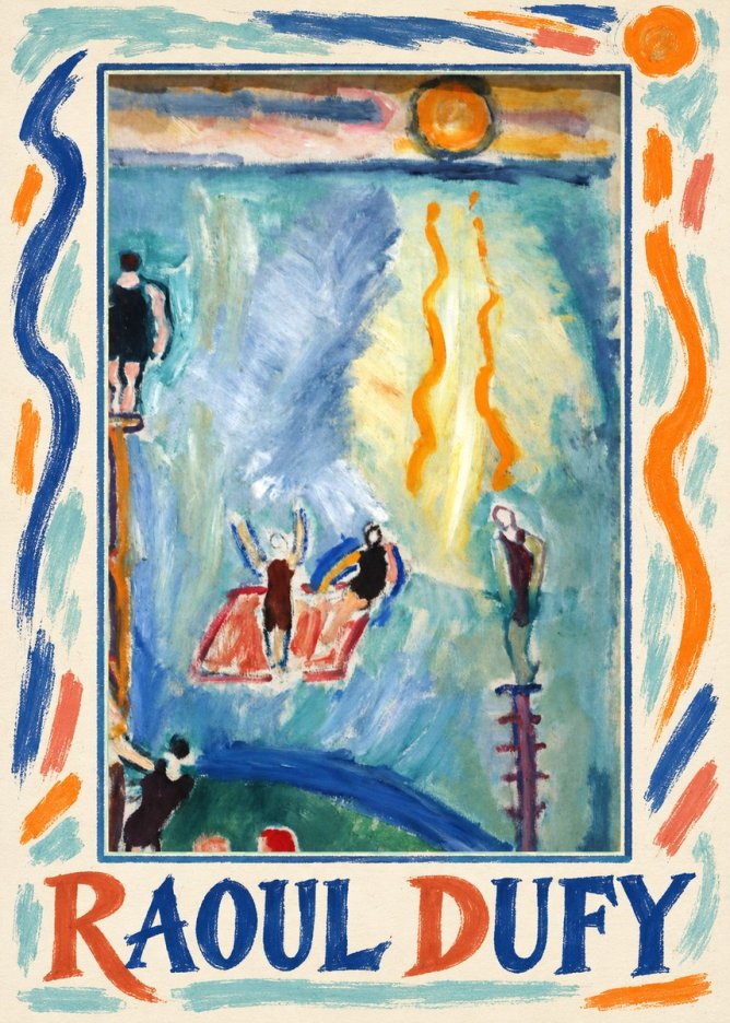 Raoul Dufy The Swimmers No1 - Juliste