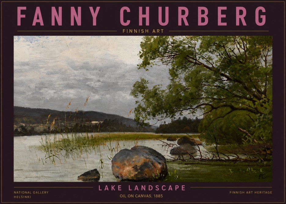 Fanny Churberg Lake Landscape No5 - Juliste