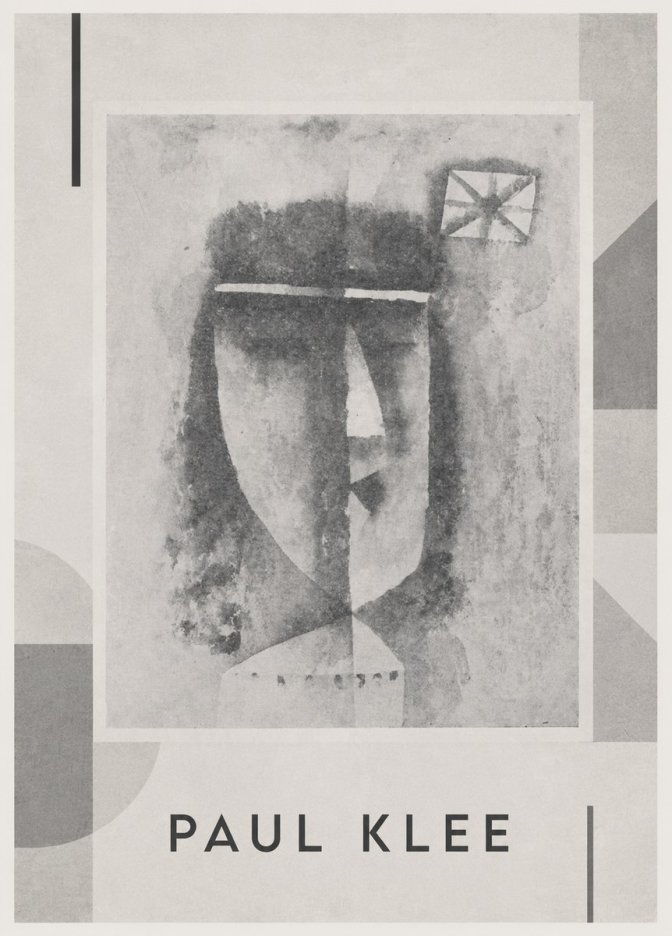 Paul Klee Head of a Man No4 - Juliste