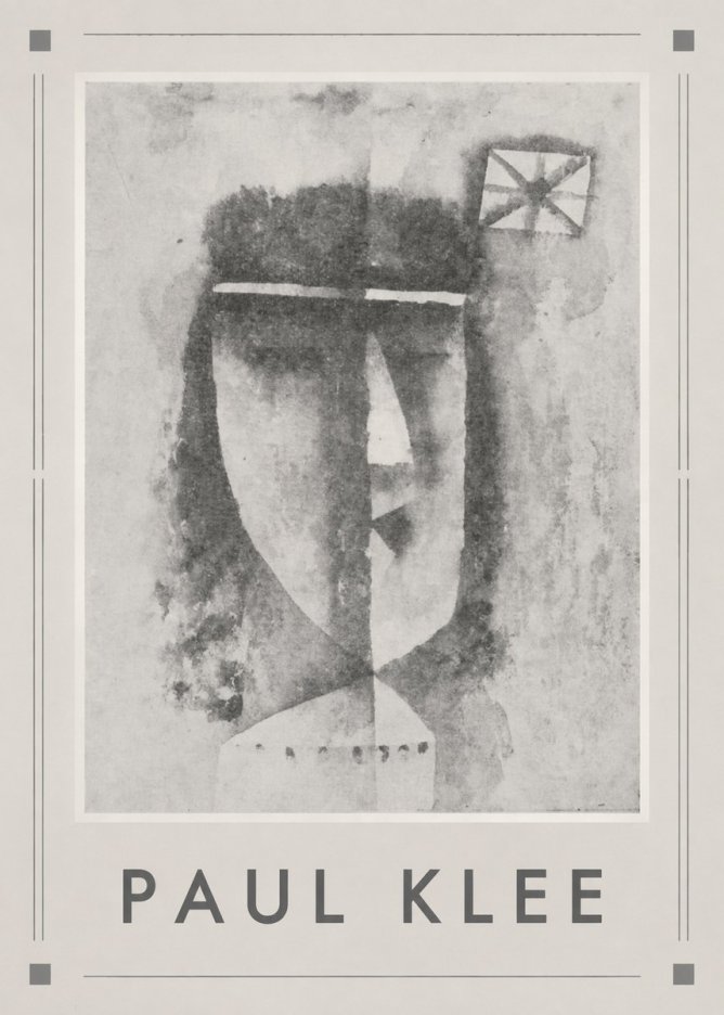 Paul Klee Head of a Man No6 - Juliste