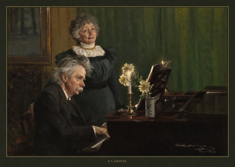 P.S. Krøyer Edvard Grieg Accompanying His Wife No5 - Juliste