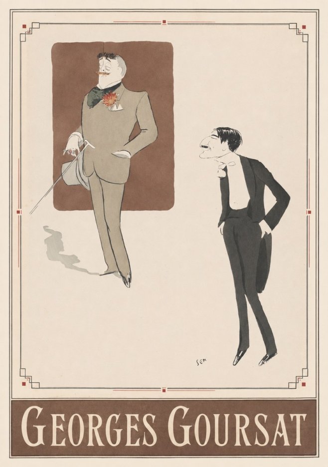 Georges Goursat Two Stylish Gentlemen No3 - Juliste