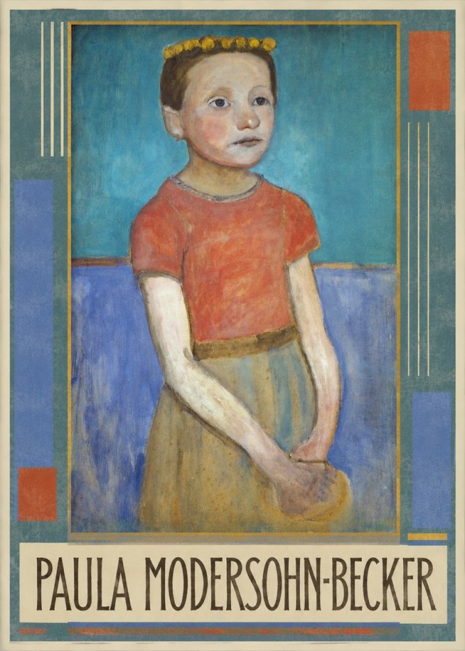Paula Modersohn-Becker Girl with Crown No1 - Juliste