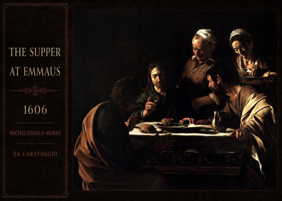 Michelangelo Merisi da Caravaggio The Supper at Emmaus II No2 - Juliste