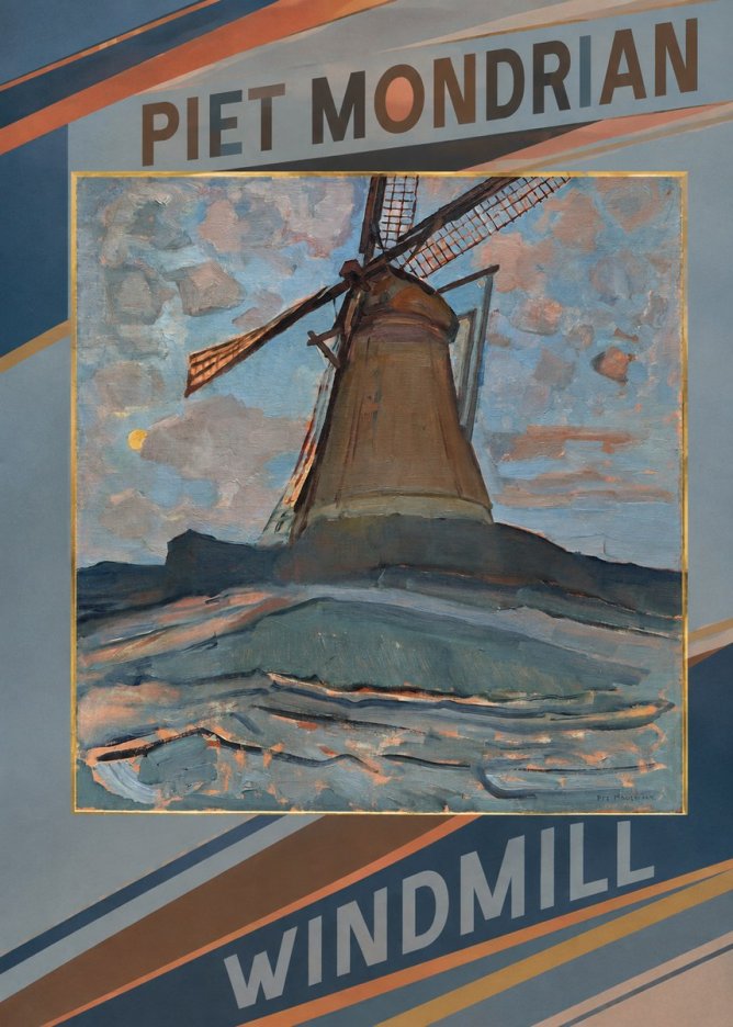Piet Mondrian Windmill No3 - Juliste