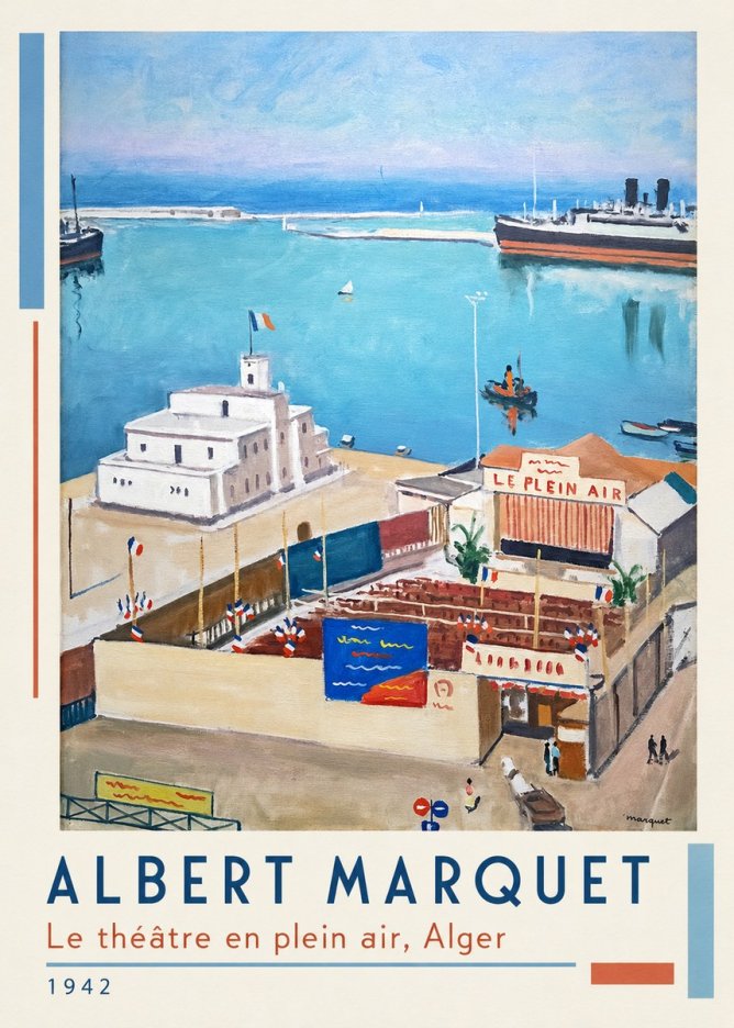 Albert Marquet Le Théâtre En Plein Air, Alger No1 - Juliste