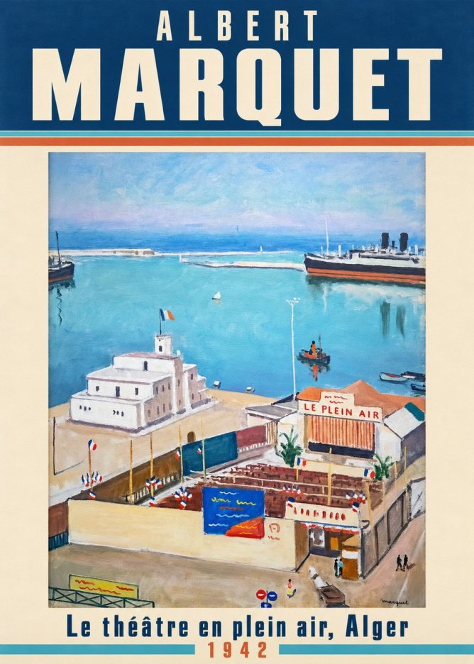Albert Marquet Le Théâtre En Plein Air, Alger No2 - Juliste