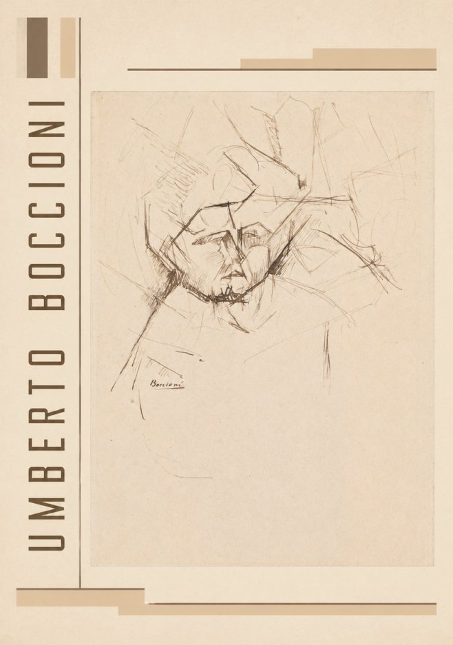 Umberto Boccioni Head Study No2 - Juliste