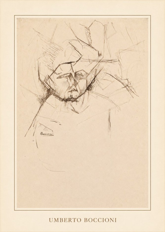 Umberto Boccioni Head Study No4 - Juliste