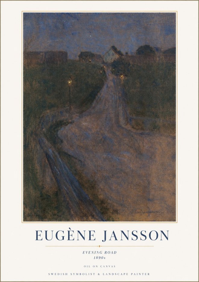 Eugène Jansson Evening Road No1 - Juliste