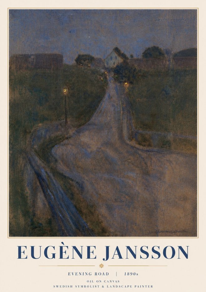 Eugène Jansson Evening Road No4 - Juliste