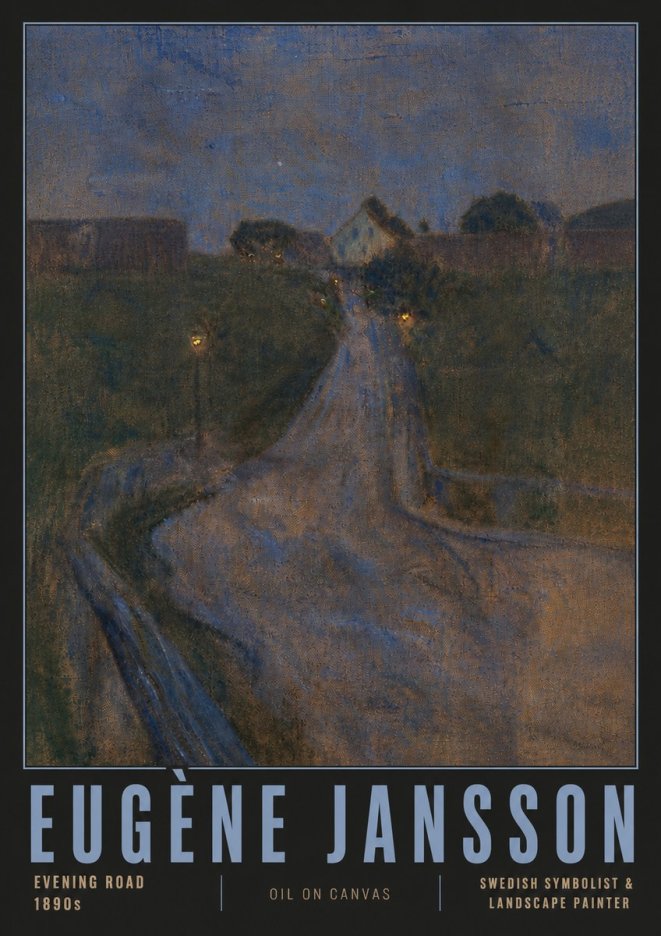 Eugène Jansson Evening Road No5 - Juliste