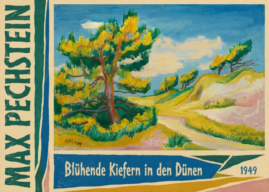 Max Pechstein Blühende Kiefern in Den Dünen No2 - Juliste