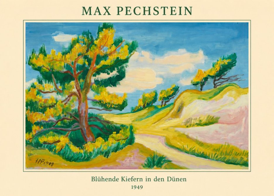 Max Pechstein Blühende Kiefern in Den Dünen No4 - Juliste