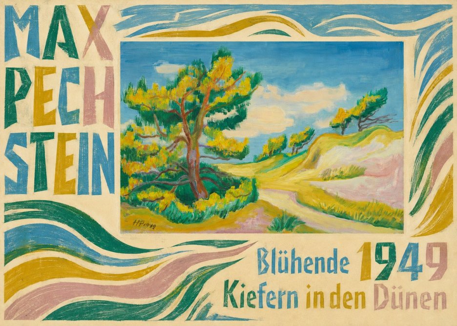 Max Pechstein Blühende Kiefern in Den Dünen No6 - Juliste