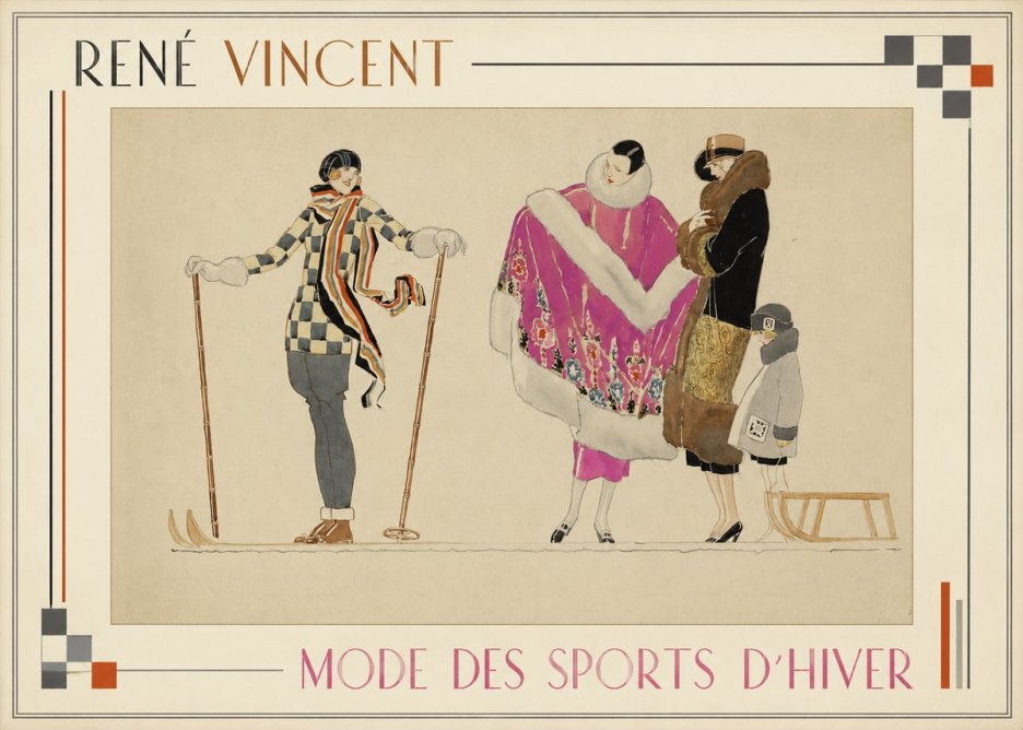 René Vincent Mode Des Sports D'hiver No1 - Juliste