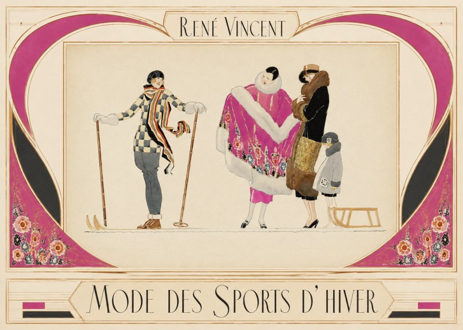 René Vincent Mode Des Sports D'hiver No3 - Juliste