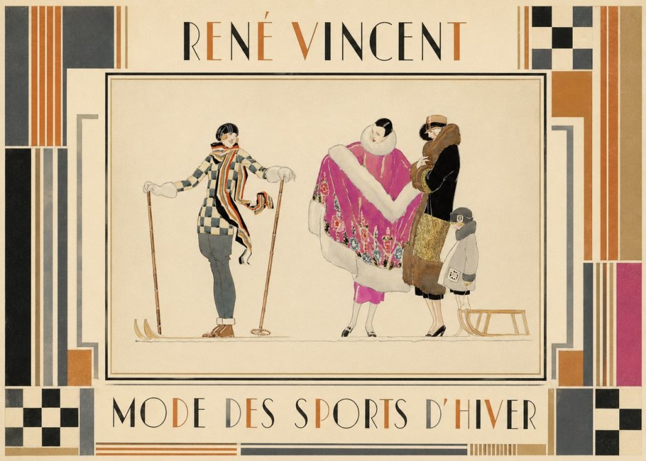 René Vincent Mode Des Sports D'hiver No4 - Juliste