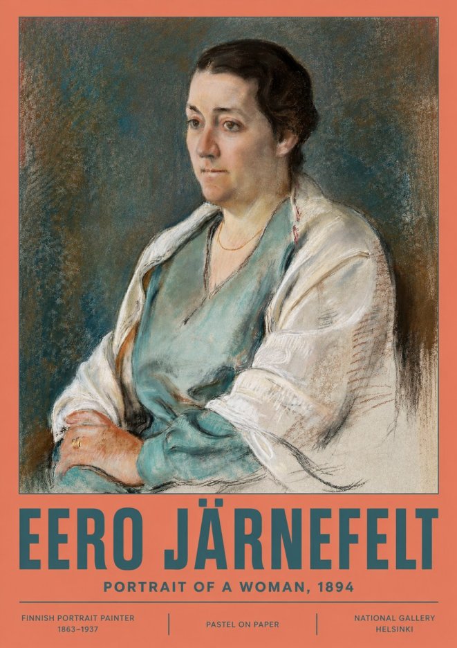 Eero Järnefelt Portrait of a Woman, 1894 No2 - Juliste
