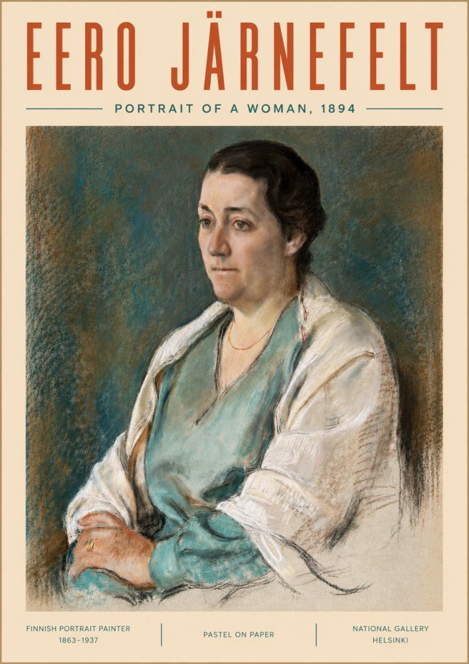 Eero Järnefelt Portrait of a Woman, 1894 No5 - Juliste