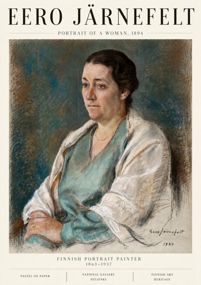 Eero Järnefelt Portrait of a Woman, 1894 No6 - Juliste