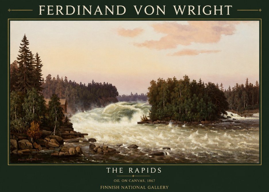 Ferdinand von Wright The Rapids No3 - Juliste