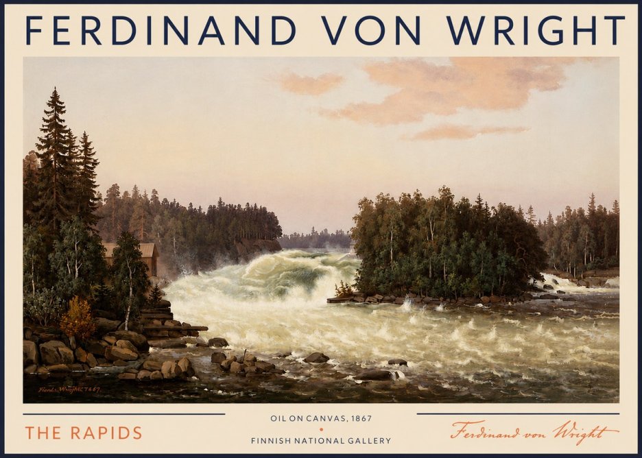 Ferdinand von Wright The Rapids No4 - Juliste