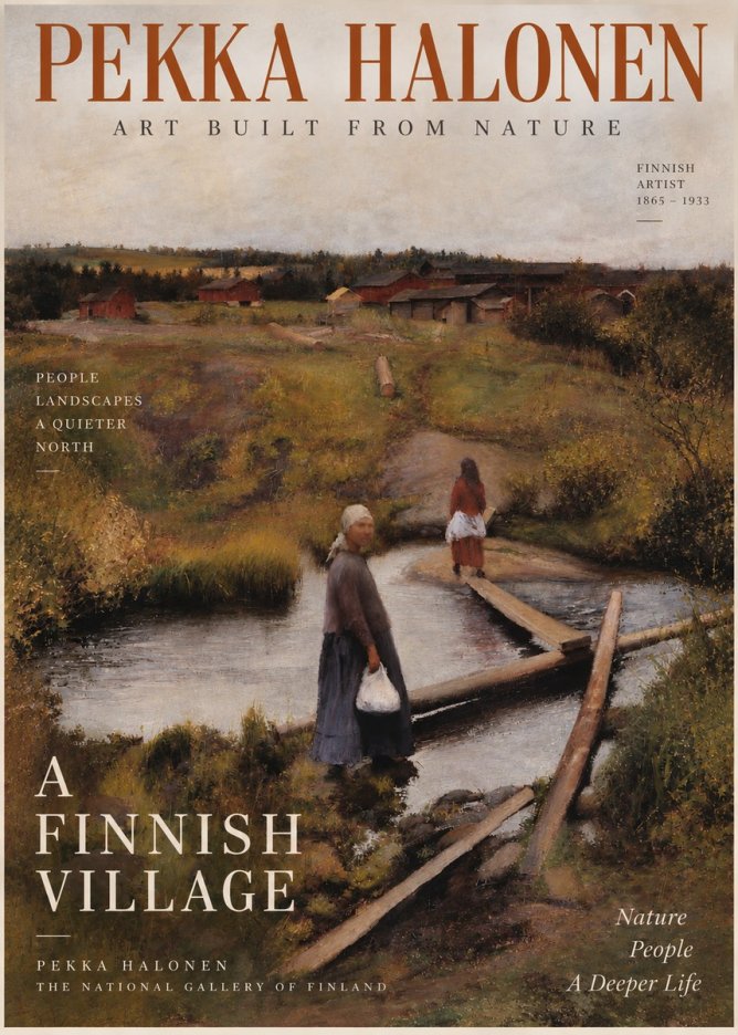 Pekka Halonen A Finnish Village No2 - Juliste