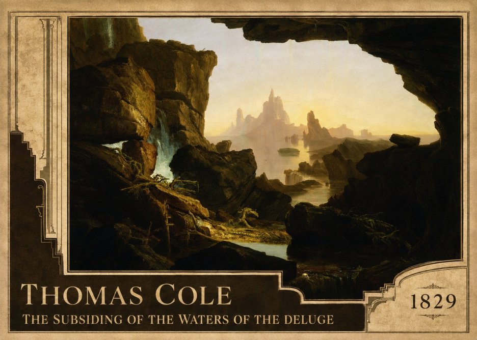 Thomas Cole The Subsiding of the Waters of the Deluge II No2 - Juliste