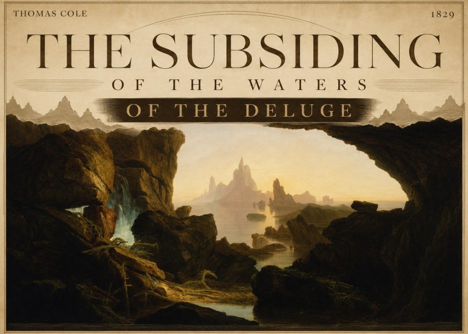 Thomas Cole The Subsiding of the Waters of the Deluge II No6 - Juliste