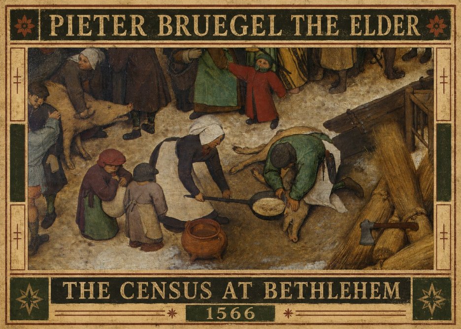 Pieter Bruegel The Census at Bethlehem VI No6 - Juliste