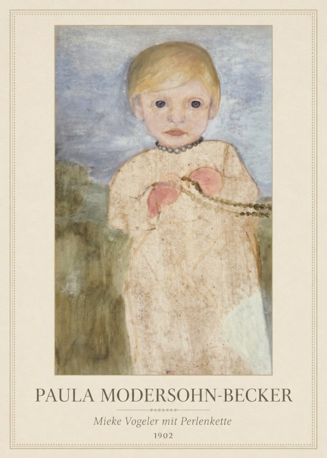 Paula Modersohn-Becker Mieke Vogeler Mit Perlenkette No1 - Juliste