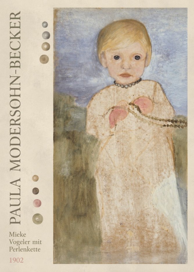 Paula Modersohn-Becker Mieke Vogeler Mit Perlenkette No3 - Juliste