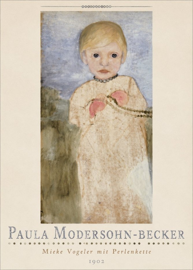 Paula Modersohn-Becker Mieke Vogeler Mit Perlenkette No4 - Juliste