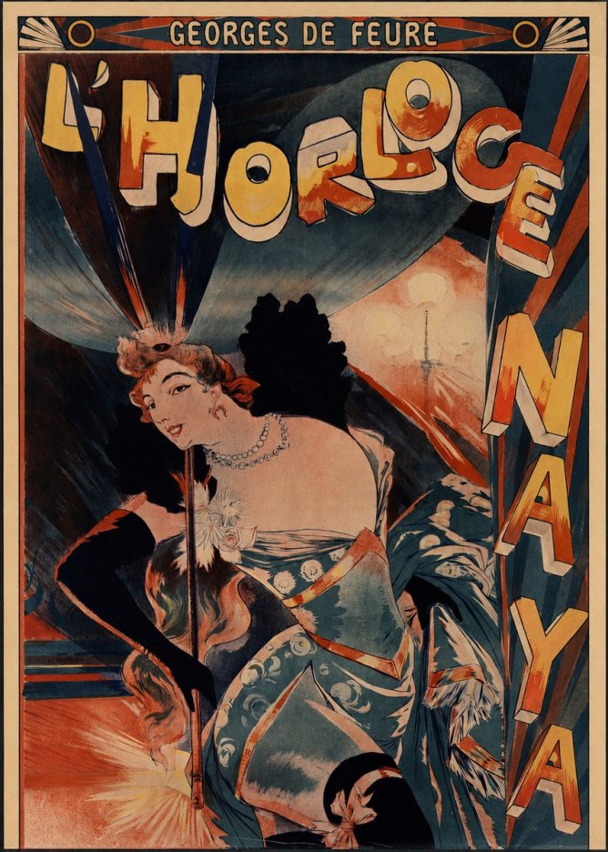 Georges de Feure L'horloge Naya No4 - Juliste