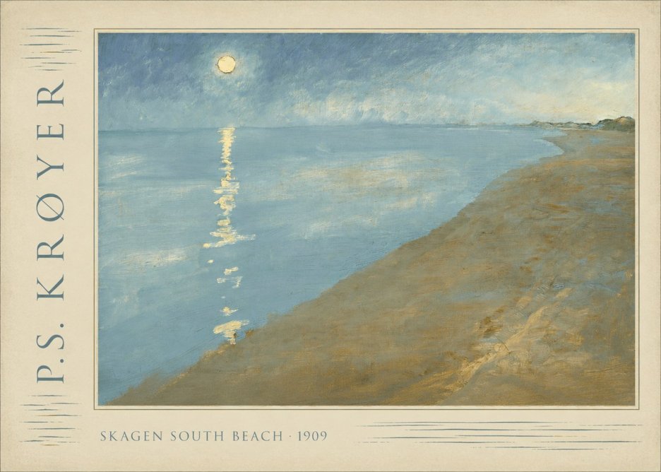 P.S. Krøyer Skagen South Beach · 1909 No2 - Juliste