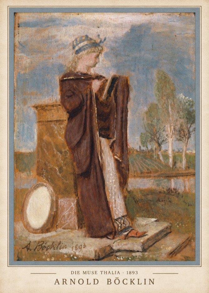 Arnold Böcklin Die Muse Thalia II No4 - Juliste