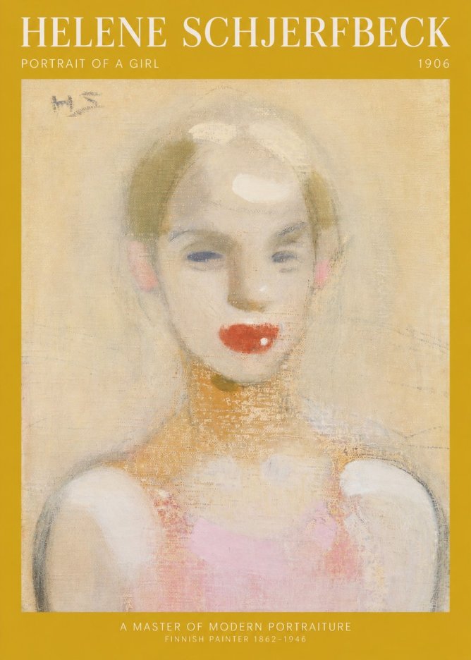 Helene Schjerfbeck Portrait of a Girl No1 - Juliste