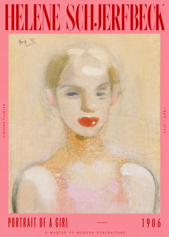 Helene Schjerfbeck Portrait of a Girl No2 - Juliste