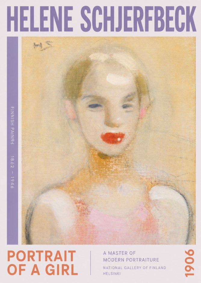 Helene Schjerfbeck Portrait of a Girl No5 - Juliste